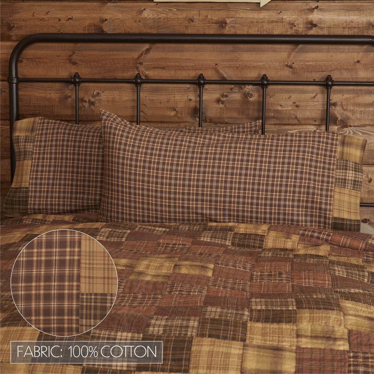 Prescott 6PC Russet Bedding Set Luxury King (1 Quilt, 2 Shams, 2 Pillowcases, 1 Bedskirt)