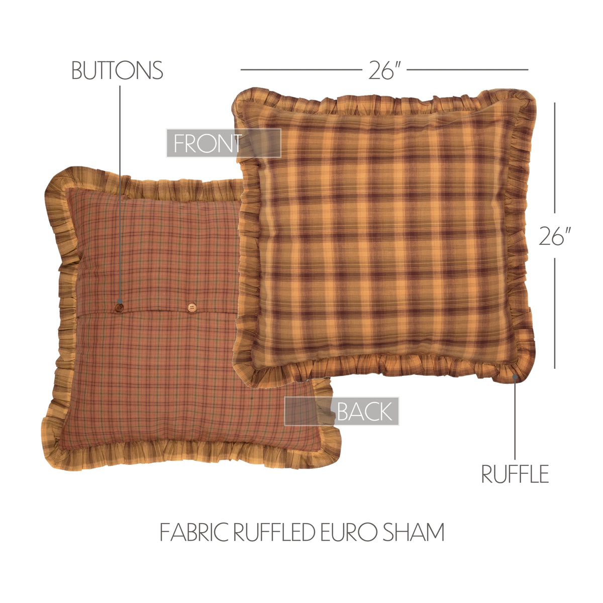 Prescott 8PC Russet Bedding Set King (1 Quilt, 2 Shams, 2 Pillowcases, 1 Bedskirt, 2 Euros)