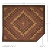 Prescott 8PC Russet Bedding Set Luxury King (1 Quilt, 2 Shams, 2 Pillowcases, 1 Bedskirt, 2 Euros)