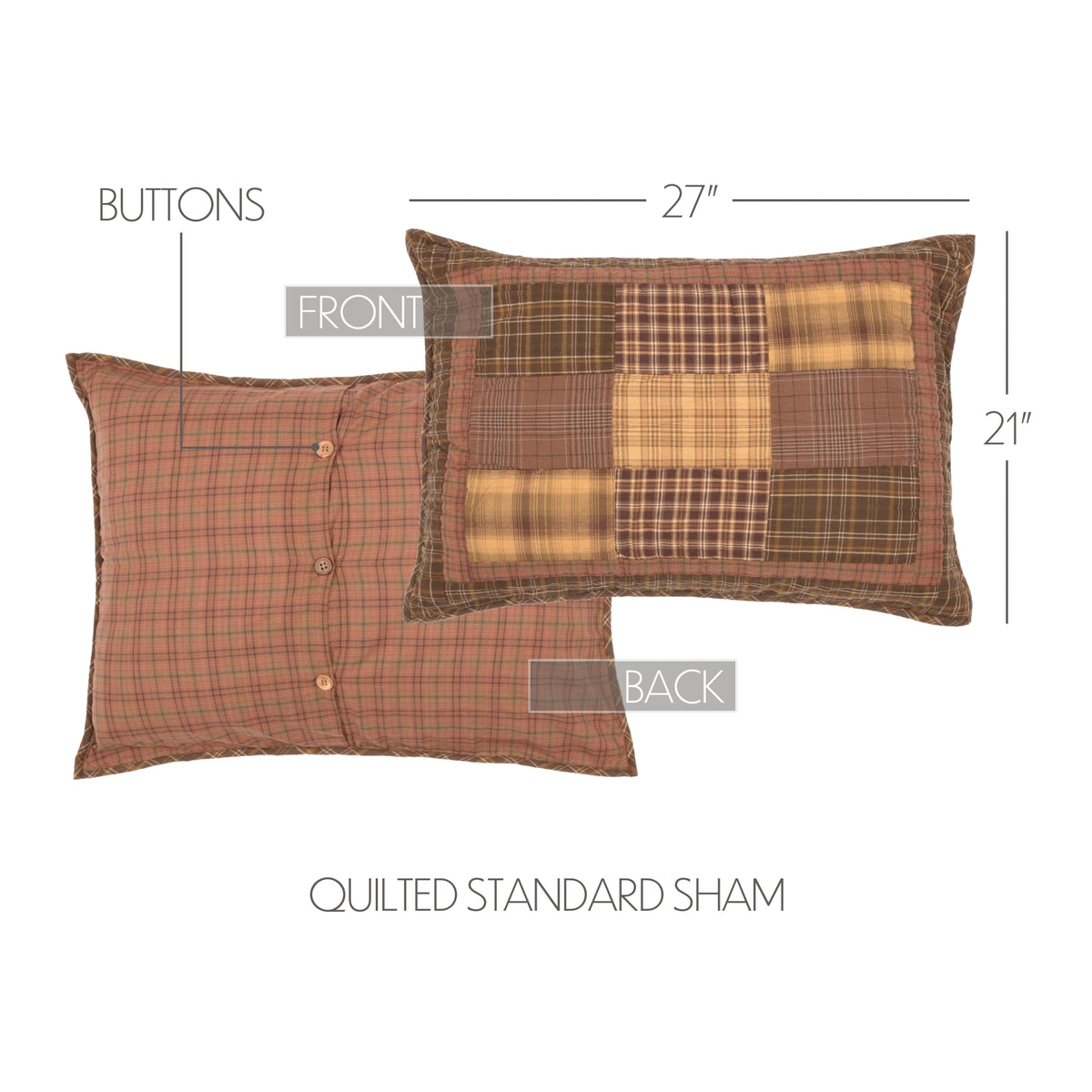 Prescott 8PC Russet Bedding Set Twin (1 Quilt, 2 Shams, 2 Pillowcases, 1 Bedskirt, 2 Euros)