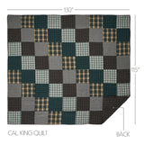 Pine Grove 5PC Pine Green Bedding Set Cal King (1 Quilt, 2 Shams, 2 Pillowcases)