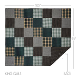 Pine Grove 6PC Pine Green Bedding Set Twin (1 Quilt, 2 Shams, 2 Pillowcases, 1 Bedskirt)