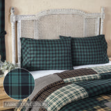 Pine Grove 6PC Pine Green Bedding Set Twin (1 Quilt, 2 Shams, 2 Pillowcases, 1 Bedskirt)