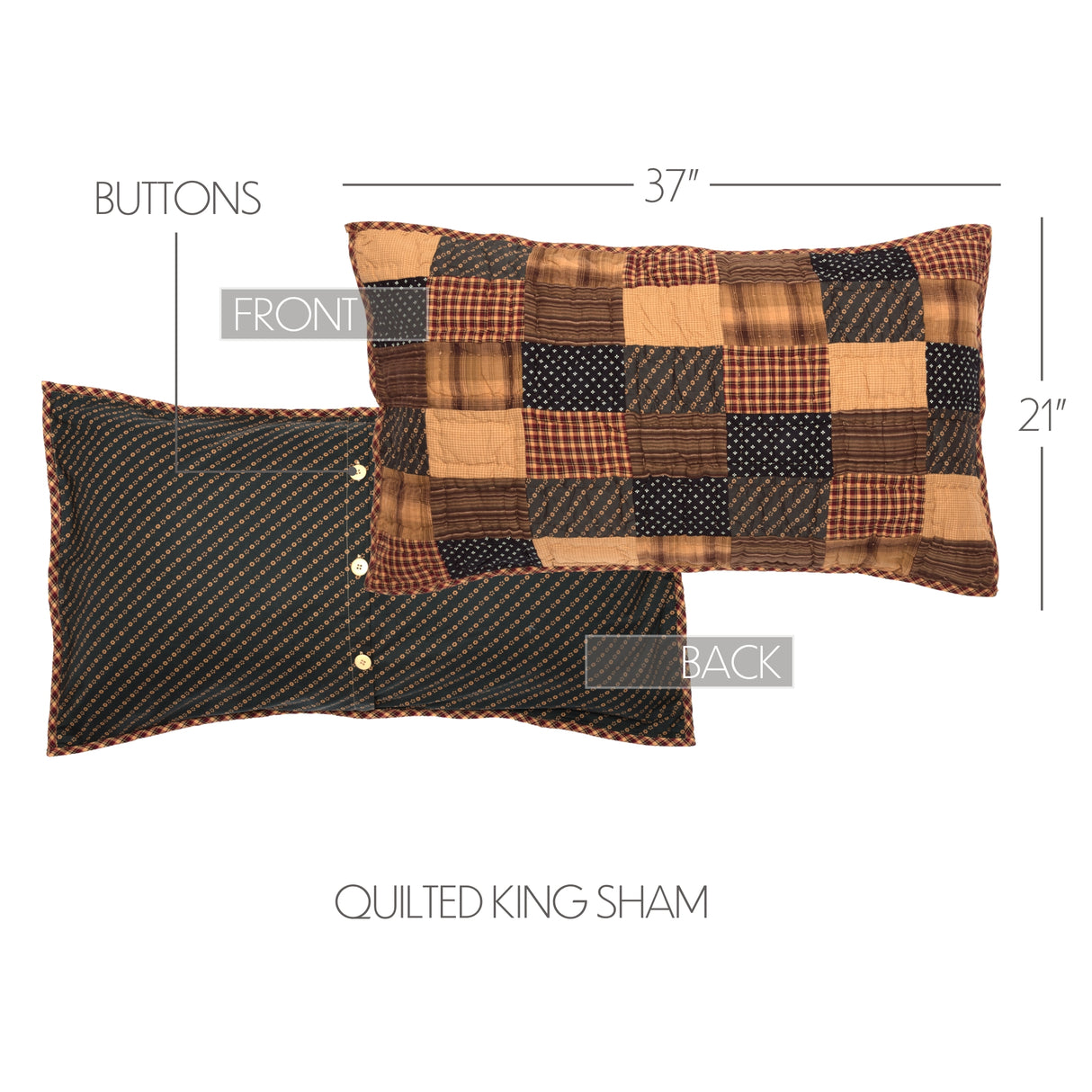 Patriotic Patch 5 Piece Quilt Set
