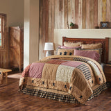Pip Vinestar 5PC Burgundy Bedding Set Cal/Lux King (1 Quilt, 2 Shams, 2 Pillowcases)