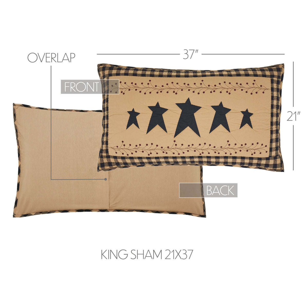 Pip Vinestar 6PC Burgundy Bedding Set King (1 Quilt, 2 Shams, 2 Pillowcases, 1 Bedskirt)