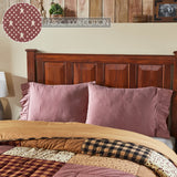 Pip Vinestar 6PC Burgundy Bedding Set King (1 Quilt, 2 Shams, 2 Pillowcases, 1 Bedskirt)