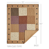 Pip Vinestar 6PC Burgundy Bedding Set King (1 Quilt, 2 Shams, 2 Pillowcases, 1 Bedskirt)
