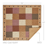 Pip Vinestar 8PC Burgundy Bedding Set Queen (1 Quilt, 2 Shams, 2 Pillowcases, 1 Bedskirt, 2 Euros)