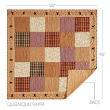 Pip Vinestar 8PC Burgundy Bedding Set Queen (1 Quilt, 2 Shams, 2 Pillowcases, 1 Bedskirt, 2 Euros)