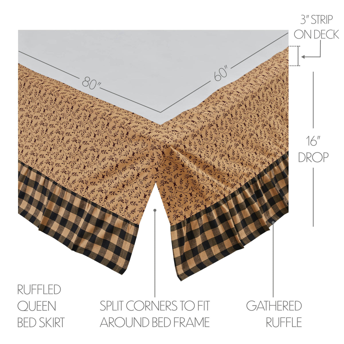 Pip Vinestar 8PC Burgundy Bedding Set Queen (1 Quilt, 2 Shams, 2 Pillowcases, 1 Bedskirt, 2 Euros)