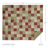 Prairie Winds 5PC Brick Red Bedding Set King (1 Quilt, 2 Shams, 2 Pillowcases)