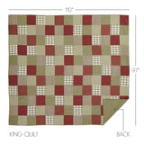 Prairie Winds 6PC Brick Red Bedding Set King (1 Quilt, 2 Shams, 2 Pillowcases, 1 Bedskirt)