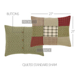 Prairie Winds 6PC Brick Red Bedding Set Twin (1 Quilt, 2 Shams, 2 Pillowcases, 1 Bedskirt)