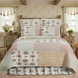 Rosehill Cottage 4PC Dusty Rose Bedding Set