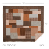 Rory 5PC Greige Bedding Set Cal King (1 Quilt, 2 Shams, 2 Pillowcases)