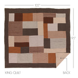 Rory 6PC Greige Bedding Set King (1 Quilt, 2 Shams, 2 Pillowcases, 1 Bedskirt)