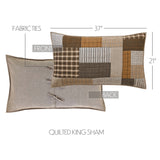 Rory 6PC Greige Bedding Set King (1 Quilt, 2 Shams, 2 Pillowcases, 1 Bedskirt)