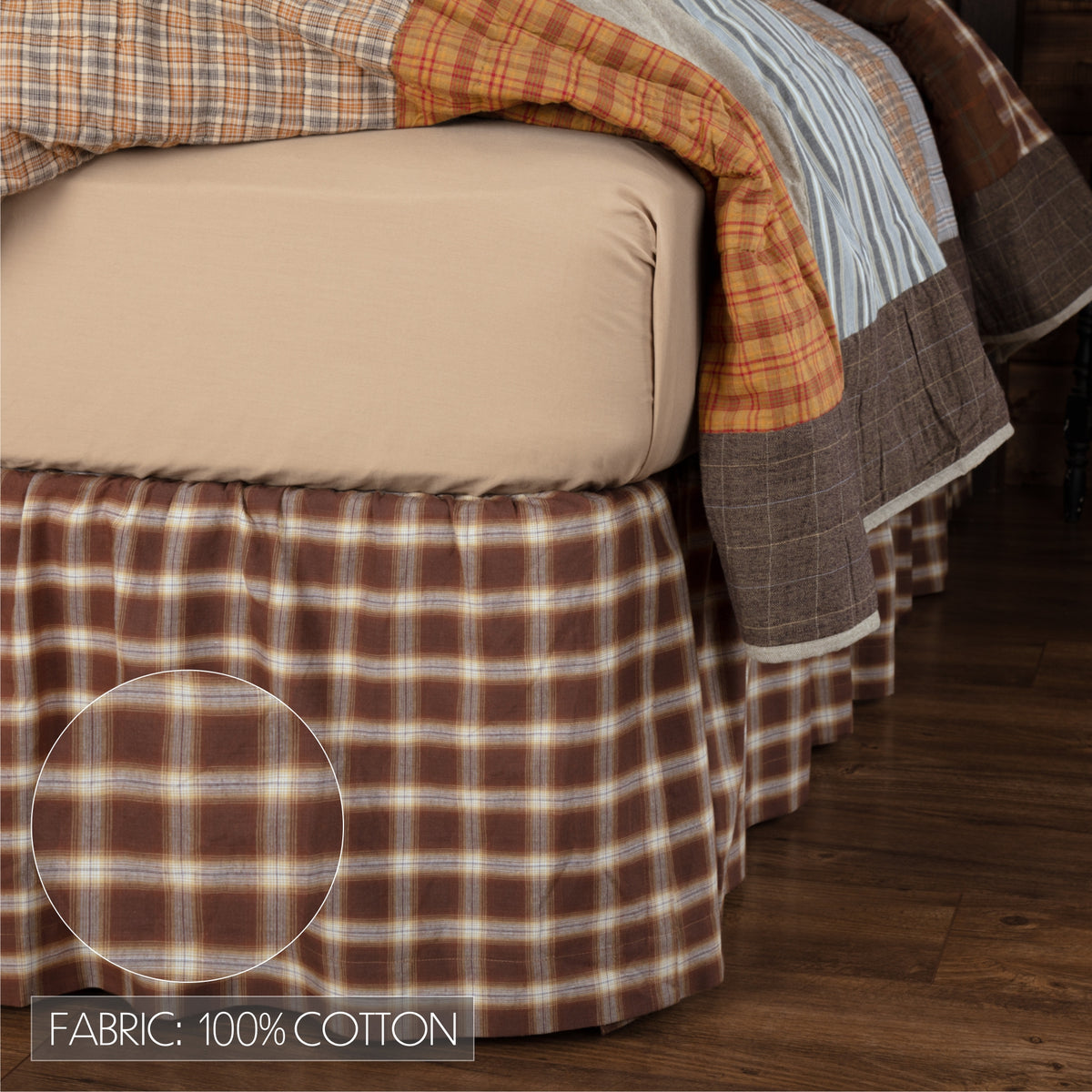 Rory 6PC Greige Bedding Set King (1 Quilt, 2 Shams, 2 Pillowcases, 1 Bedskirt)
