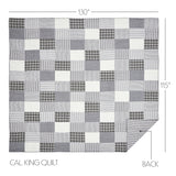 Sawyer Mill Black 5 Piece Quilt Set