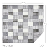 Sawyer Mill Black 5 Piece Quilt Set