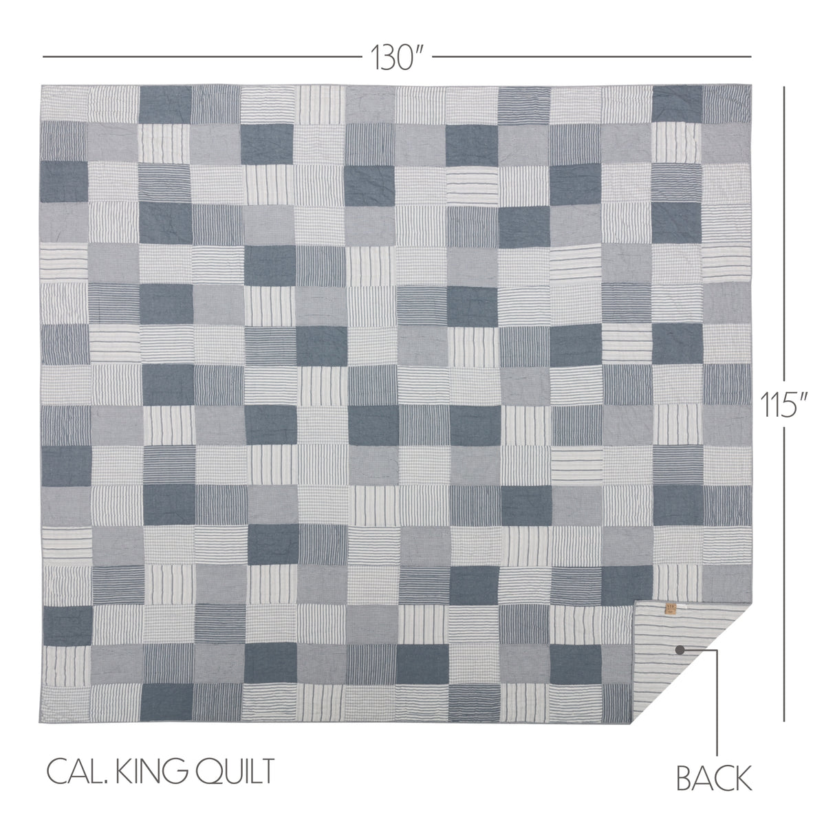 Sawyer Mill Black 5 Piece Quilt Set