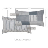 Sawyer Mill Blue 6 Piece Luxury King Quilt Set (1 Luxury King Quilt, 2 King Shams, 2 King Pillowcase, 1 King Bed Skirt)