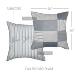 Sawyer Mill Blue 8 Piece Luxury King Quilt Set (1 Luxury King Quilt, 2 King Shams, 2 King Pillowcase, 2 Euro Shams, 1 King Bed Skirt)