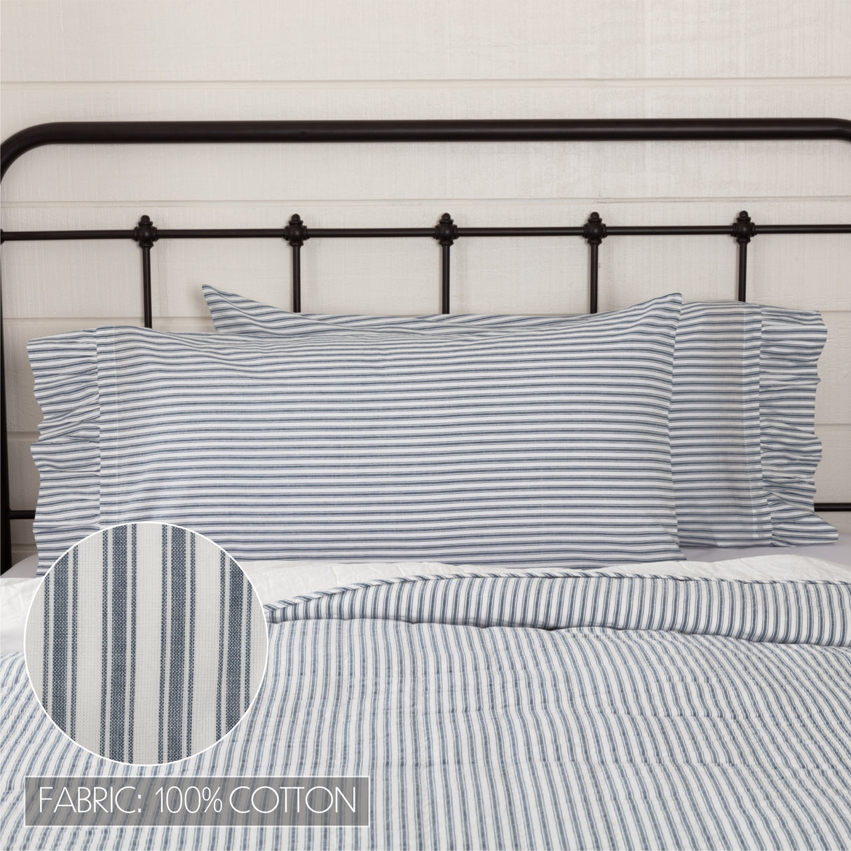 Sawyer Mill Blue 8 Piece Luxury King Quilt Set (1 Luxury King Quilt, 2 King Shams, 2 King Pillowcase, 2 Euro Shams, 1 King Bed Skirt)