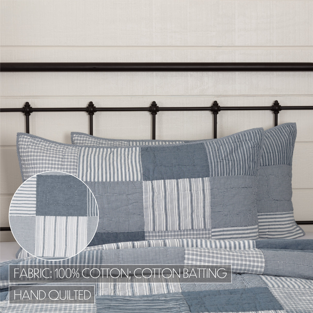 Sawyer Mill Blue 8 Piece Luxury King Quilt Set (1 Luxury King Quilt, 2 King Shams, 2 King Pillowcase, 2 Euro Shams, 1 King Bed Skirt)