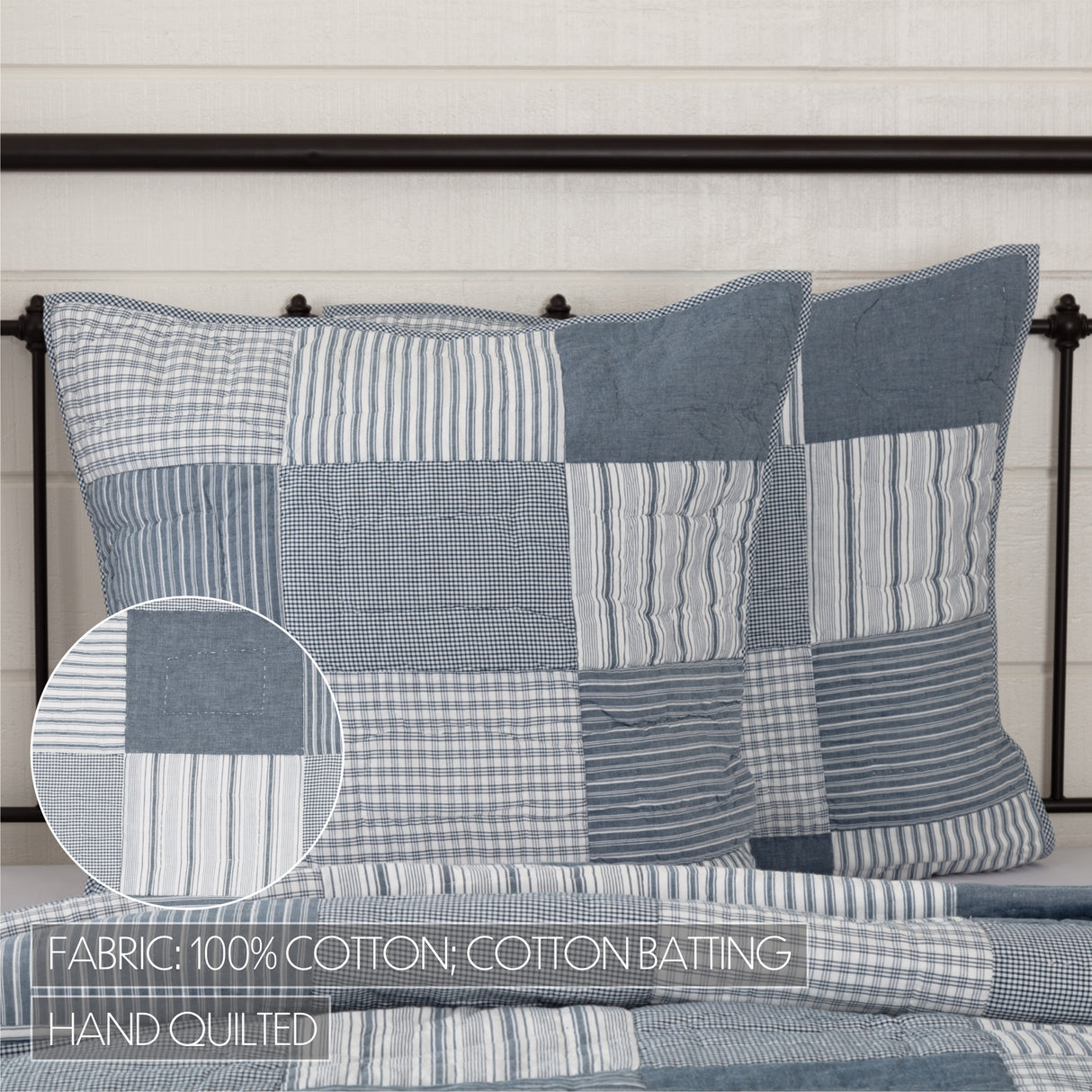 Sawyer Mill Blue 8 Piece Luxury King Quilt Set (1 Luxury King Quilt, 2 King Shams, 2 King Pillowcase, 2 Euro Shams, 1 King Bed Skirt)