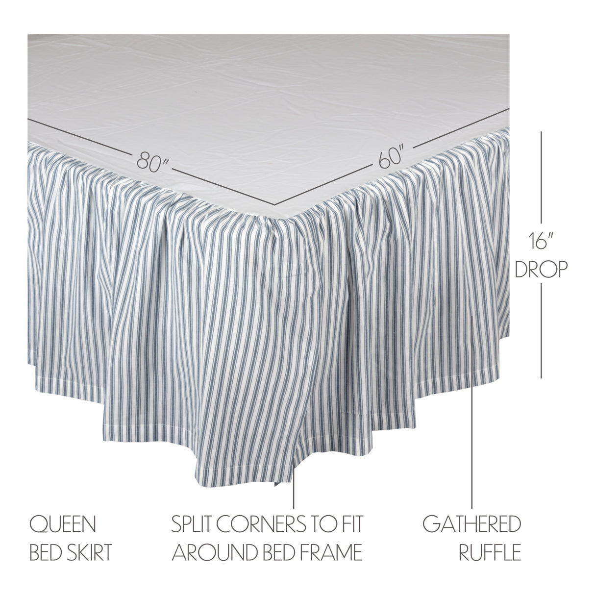 Sawyer Mill Blue 8 Piece Queen Quilt Set (1 Queen Quilt, 2 Standard Shams, 2 Standard Pillowcase, 2 Euro Shams, 1 Queen Bed Skirt)
