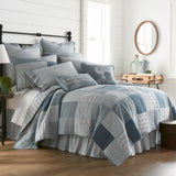 Sawyer Mill Blue 8 Piece Twin Quilt Set (1 Twin Quilt, 2 Standard Shams, 2 Standard Pillowcase, 2 Euro Shams, 1 Twin Bed Skirt)