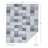 Sawyer Mill Blue 8 Piece Twin Quilt Set (1 Twin Quilt, 2 Standard Shams, 2 Standard Pillowcase, 2 Euro Shams, 1 Twin Bed Skirt)