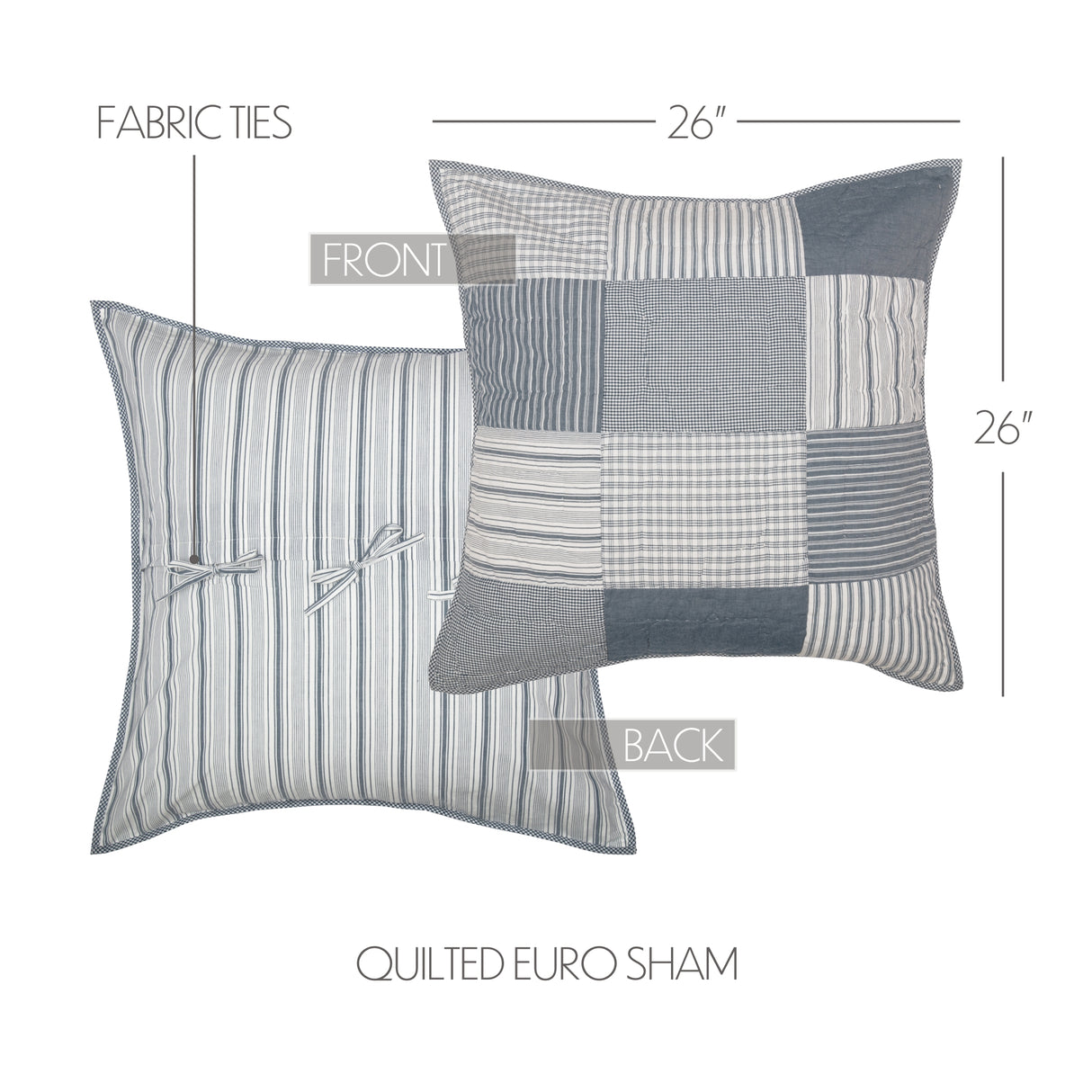 Sawyer Mill Blue 8 Piece Twin Quilt Set (1 Twin Quilt, 2 Standard Shams, 2 Standard Pillowcase, 2 Euro Shams, 1 Twin Bed Skirt)