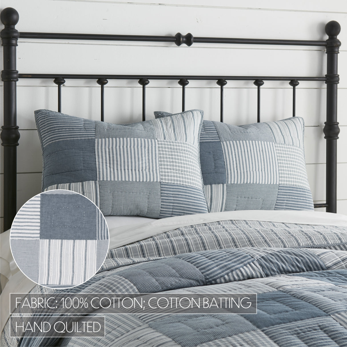 Sawyer Mill Blue 8 Piece Twin Quilt Set (1 Twin Quilt, 2 Standard Shams, 2 Standard Pillowcase, 2 Euro Shams, 1 Twin Bed Skirt)