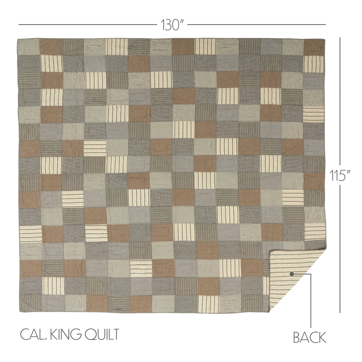 Sawyer Mill Black 5 Piece Quilt Set