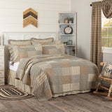 Sawyer Mill Charcoal 6 Piece Luxury King Quilt Set (1 Luxury King Quilt, 2 King Shams, 2 King Pillowcase, 1 King Bed Skirt)