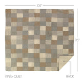 Sawyer Mill Charcoal 8 Piece King Quilt Set (1 King Quilt, 2 King Shams, 2 King Pillowcase, 2 Euro Shams, 1 King Bed Skirt)