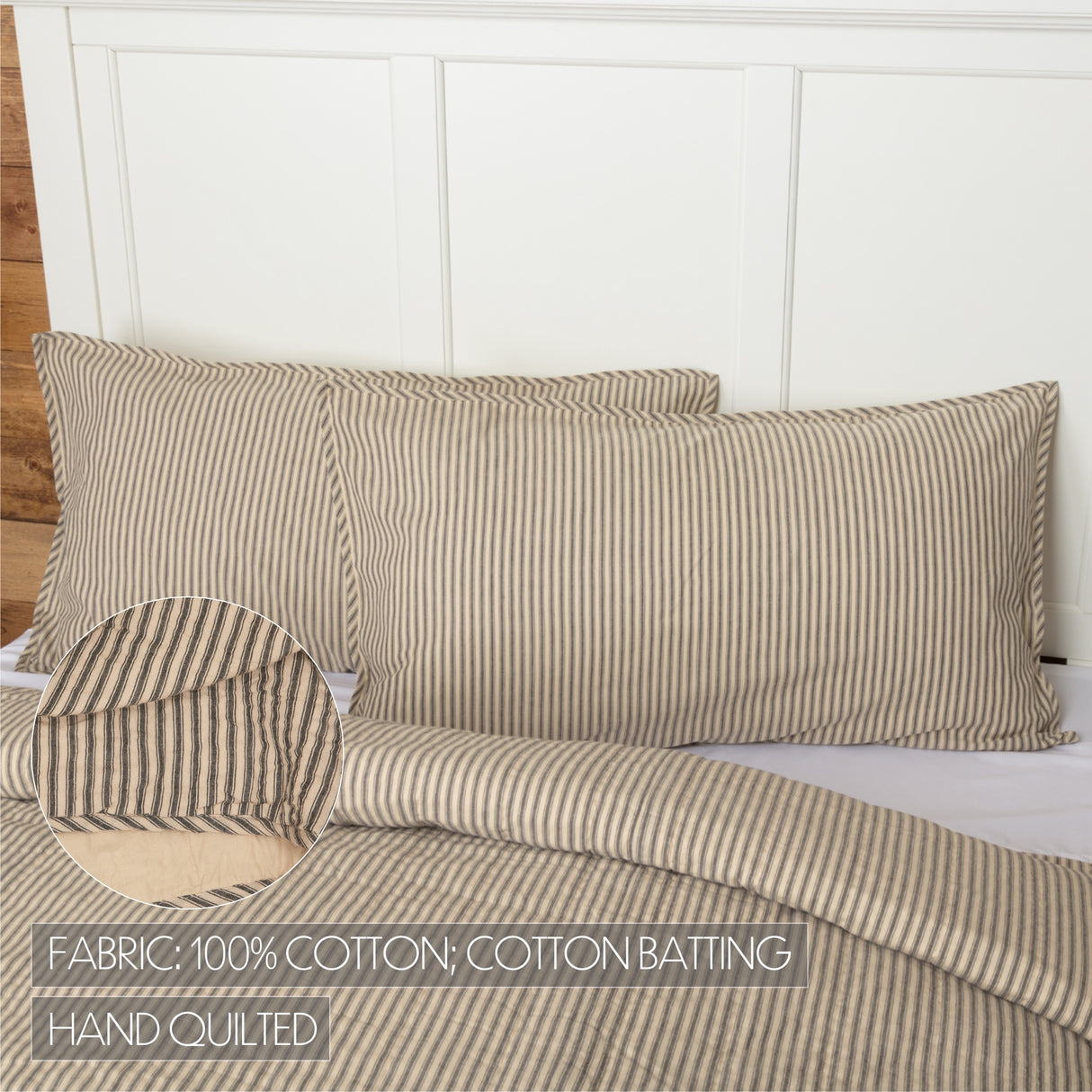 Sawyer Mill Charcoal 8 Piece Luxury King Quilt Set (1 Luxury King Quilt, 2 King Shams, 2 King Pillowcase, 2 Euro Shams, 1 King Bed Skirt)