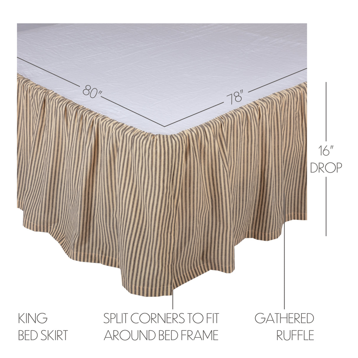 Sawyer Mill Charcoal 8 Piece Luxury King Quilt Set (1 Luxury King Quilt, 2 King Shams, 2 King Pillowcase, 2 Euro Shams, 1 King Bed Skirt)