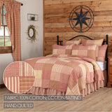 Sawyer Mill Red 8 Piece Luxury King Quilt Set (1 Luxury King Quilt, 2 King Shams, 2 King Pillowcase, 2 Euro Shams, 1 King Bed Skirt)