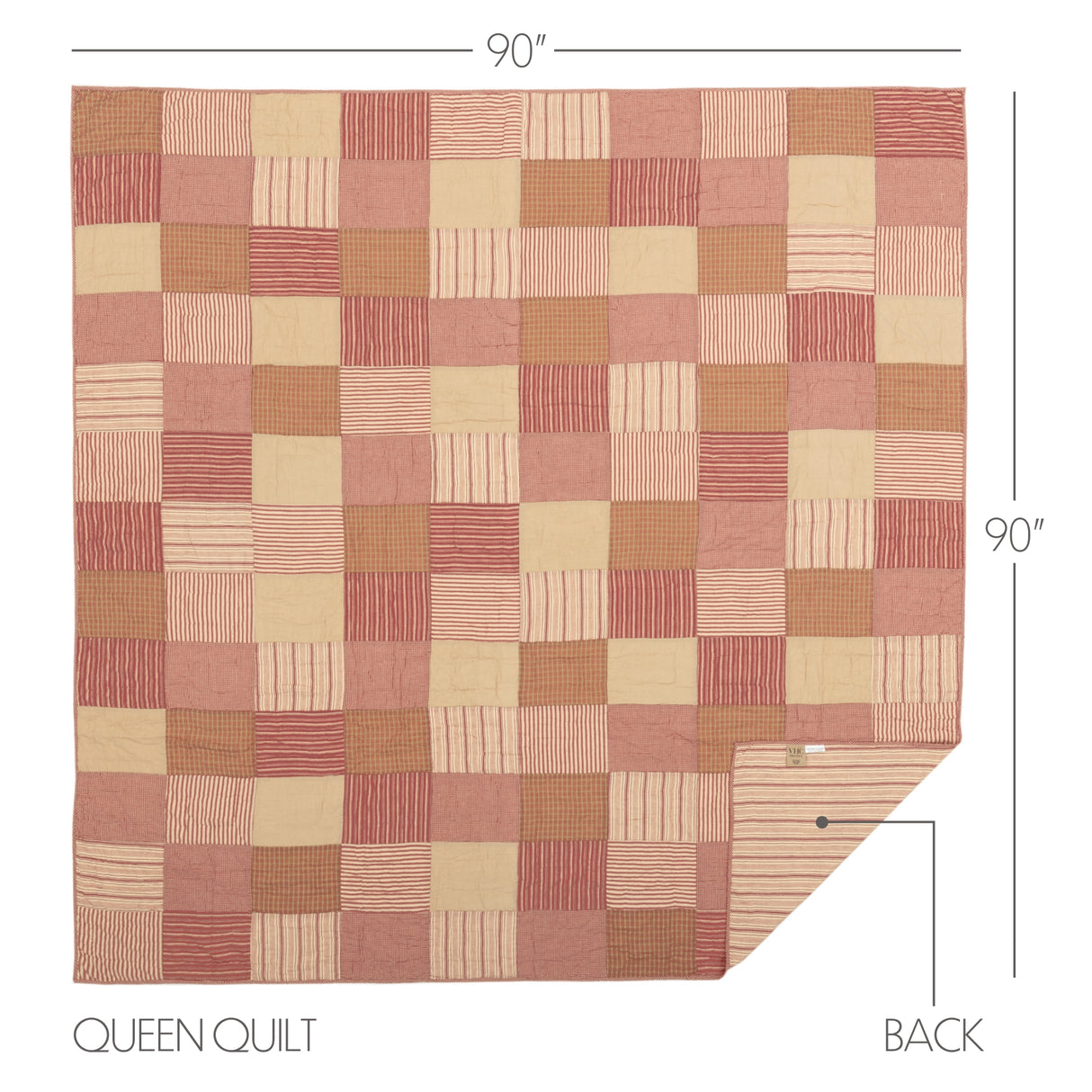 Sawyer Mill Red 8 Piece Queen Quilt Set (1 Queen Quilt, 2 Standard Shams, 2 Standard Pillowcase, 2 Euro Shams, 1 Queen Bed Skirt)