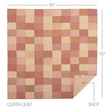 Sawyer Mill Red 8 Piece Queen Quilt Set (1 Queen Quilt, 2 Standard Shams, 2 Standard Pillowcase, 2 Euro Shams, 1 Queen Bed Skirt)