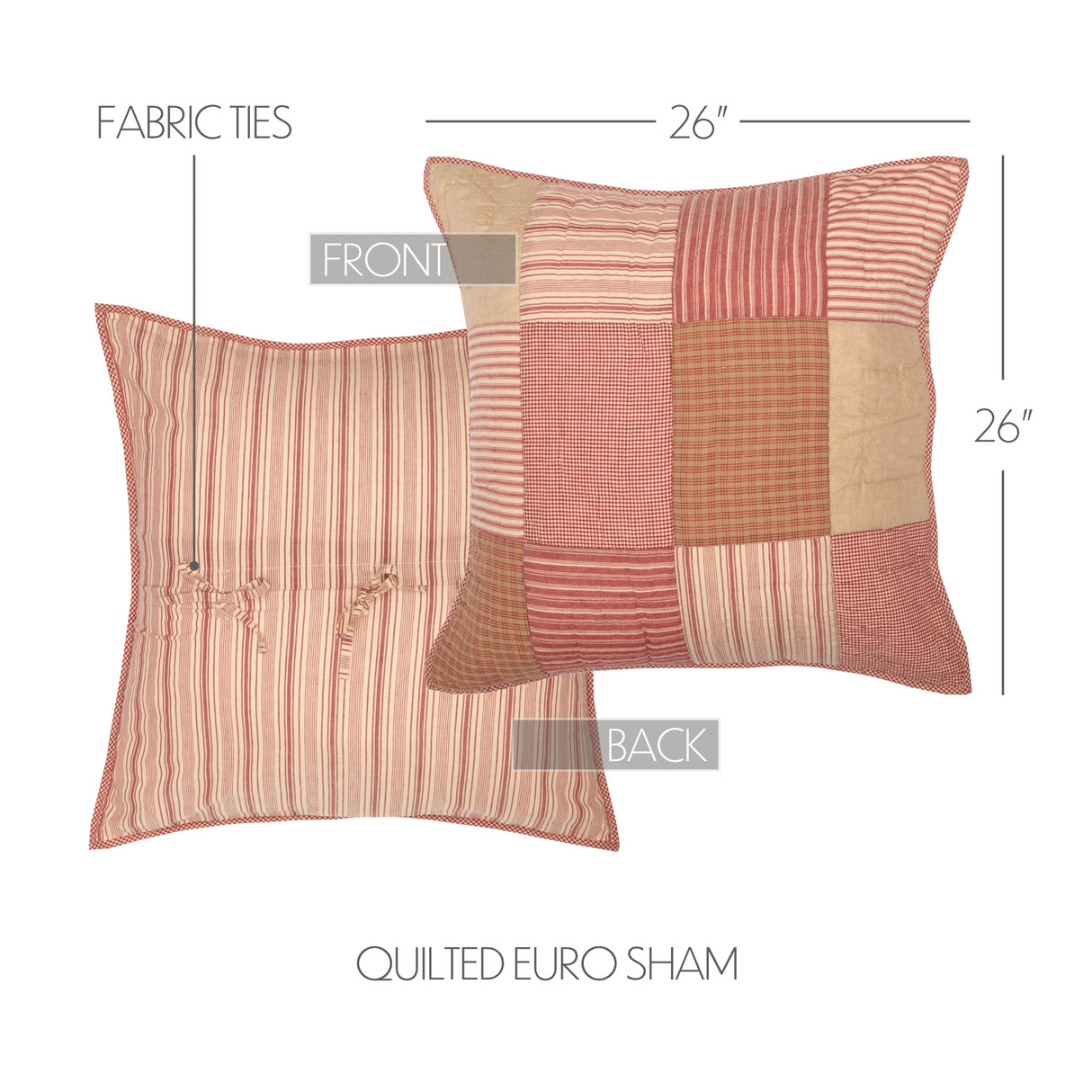 Sawyer Mill Red 8 Piece Twin Quilt Set (1 Twin Quilt, 2 Standard Shams, 2 Standard Pillowcase, 2 Euro Shams, 1 Twin Bed Skirt)