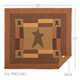 Stratton 5PC Dark Khaki Bedding Set Cal King (1 Quilt, 2 Shams, 2 Pillowcases)