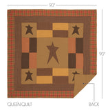 Stratton 5PC Dark Khaki Bedding Set Queen (1 Quilt, 2 Shams, 2 Pillowcases)