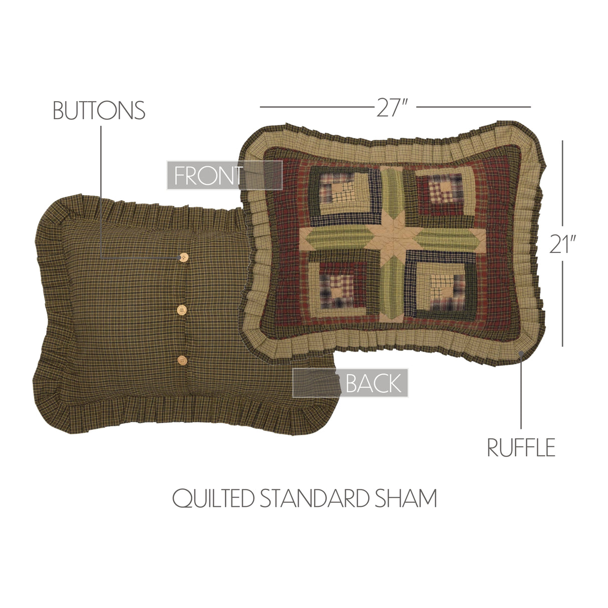 Tea Cabin 3 Piece Quilt Set