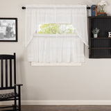 White Ruffled Sheer Petticoat Curtain Set