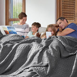 100% Cotton Waffle Weave Blanket & Sham Set of 2